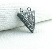 925 Ayar Gümüş Gül Desenli ve Osmanlı Tuğralı Muska Kabı Kolye Ucu thumbnail 1