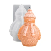 Silikon Kalıp Dekoratif Yılbaşı Noel Baba Noel Dekorasyon Mum Kalıbı 10X6.8 CM - 1