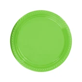 Tabak Plastik 22 Cm (25 Adet)  Yeşil - 1