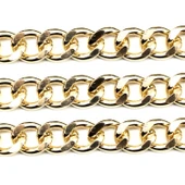 Alüminyum Çanta ve Takı Zinciri 10 MM (1 Metre)  Altın - 1