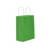 Kağıt Hediye Çantası Düz Renk Büyük Boy 25X31 CM (25 Adet)  Koyu Yeşil - 1
