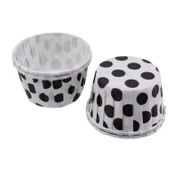 Cupcake Kalıbı Büyük Boy 62*40 Mm (100 Adet)  Puantiyeli  Beyaz - 1