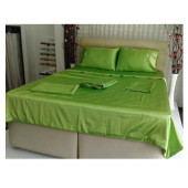 TAÇ MİCROPOLYESTER ÇİFT KİŞİLİK BASIC NEVRESİM TAKIMI-YEŞİL - 1
