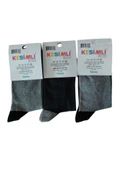 Erkek Çocuk Çorap 7-8 Yaş 3'lü Set-Kesimli Kids Socks thumbnail 2