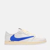 Nike Travis Scott x Fragment Air Jordan 1 Low OG White/Blue/Sail thumbnail 1
