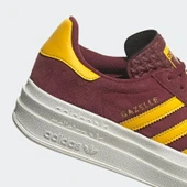 Adidas Gazelle Bold Burgundy Yellow Womens thumbnail 2