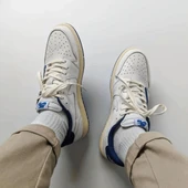 Nike Travis Scott x Fragment Air Jordan 1 Low OG White/Blue/Sail thumbnail 3