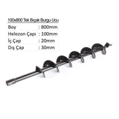 Balatlı Tek Bıçak Toprak Burgu Ucu YP-TB-100x800 mm - 1