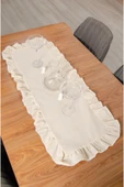 Keten | 2 Adet Fırfırlı Runner 40 x 110 Cm - ZTRUNNER2 - 3