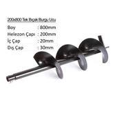 Balatlı Tek Bıçak Toprak Burgu Ucu YP-TB-200x800 mm - 1