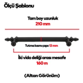 (SERT PLASTİK) 20 Adet Polavit 160 Mm Siyah Mobilya Mutfak Çekmece Dolap Dolabı Kulpu Kulbu Kulpları - 3