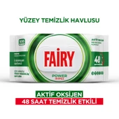 Fairy Power Wipes Aktif Oksijen Yüzey Temizleme Mendili 100 Yaprak | Beyaz Sabun | Beyaz Sirke & Karbonat - 1