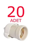 Alidenal 20 Adet Yağmur Duy - Porselen Yağmur Duy - Standart E 27 Duy - 2