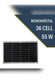 Lexron 55W Monokristal Güneş Paneli - 1