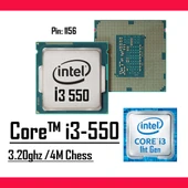 Intel® Core™ i3 550 3.20 Ghz 4mb Cache Lga 1156p Tray Masaüstü Bilgisayar İşlemci - 1