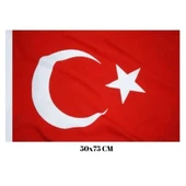 50x75 cm  türk bayrağı kenarı dikişli %100 polyester+pamuklu (alpaka kumaş) - 2