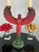 İsis melek kanadı şamdan biblo Renkli - 1
