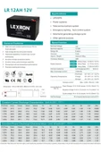 Lexron 12A - 12V  Kuru Tip Akü (Agm Akü) - 2