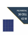Lexron 42W Polykristal Güneş Paneli - 1