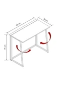 Fahrettin Küçük Work Katlanabilir Pratik Çalışma Masası Bilgisayar Masası Çizim Masası 50x80 Cm - 5
