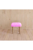 Fahrettin Küçük Çocuk Sandalyesi Çocuk Oturağı Ahşap Sandalye Montessori Sandalye Puflu Pembe Yumuşak Sandalye. - 1