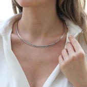 İtalyan Yassı Gümüş Zincir thumbnail 9