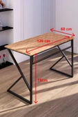 Fahrettin Küçük Elena Çalışma Masası Ofis Masası Oyuncu Masası Yemek Masası Okul Masası Genç Odası 60x120 Cm - 6