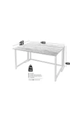 Fahrettin Küçük Worklife Katlanabilir Çalışma Masası Bilgisayar Masası Çizim Masası (beyaz) - 6