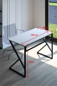 Fahrettin Küçük Elena Çalışma Masası Ofis Masası Oyuncu Masası Yemek Masası Okul Masası Genç Odası 60x120 Cm - 6