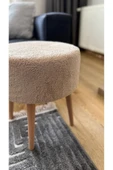 Fahrettin Küçük ROMA Wellsoft Çok Amaçlı Dekoratif Puf Kedi Yatağı Makyaj Masası Pufu Oturma Odası Pufu Orta Sehpa - 3