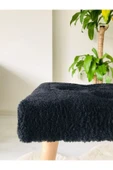 Fahrettin Küçük Gürgen Retro Ahşap Ayaklı Handmade Siyah Pofidik Puf Bench Koltuk Sandalye - 2