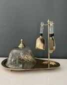 LAMEDORE GOLD KAPAKLI KEK SUNUM SETİ 31X21X25,5 CM - 1