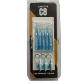 Caretta C8 8cm 5.5gr 5+3 Silikon Yem  Silver Blue - 1