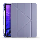 Apple iPad Air 10.9 2020 (4.Nesil) Kılıf Zore Tri Folding Kalem Bölmeli Standlı Kılıf - 11