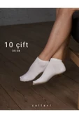 Patik   beyaz Düz 10 Çift - 1