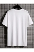 Renklerle Dans Baskılı Oversize Penye T-shirt - 1