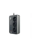 Piranha Termal Akım Korumalı Uzatma Kablosu 3'lü Priz 3 Usb'li 3396/3411 - 1
