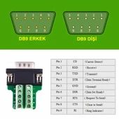 Kutulu DB9 to Dip Adaptör Erkek Terminal Soket  9 Pin D-Sub Seri Port  RS232 RS485 Haberleşme Uart DC 3V 5V Bilgisayar Modem Uydu Alıcı GSM Firmware Güncelleme thumbnail 8
