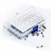 Cam Tüp Sigorta Seti 100 Parça  0.2A 0.3A 1A 2A 3A 5A 8A 10A 15A 20A Yüksek Voltaj Aşırı Akım Kısa Devre Televizyon Vantilatör Bilgisayar Buzdolabı Tost Makinesi thumbnail 8