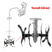 Solax 28 mm 9 Diş Tırpan Yedek Çapa Aparatı Bıçağı MTP2 Toprak İşleme Belleme Çapalama Uyumlu thumbnail 2