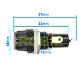 Panel Montaj 5x20mm Cam Sigorta Kutusu 10A 250V R3-12 Elektrikli Cihaz Ev Aletleri Makine Motor Sürücü 12mm Montaj Deliği - 7