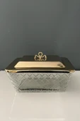 LAMEDOREDİKDÖRTGEN KAPAKLI SAKLAMA KABI GOLD 25,5X20X14 CM - 1