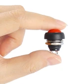 12mm PBS-33B 2 Pin Push Buton Kırmızı  ON OFF 1A 250V Mini Yuvarlak Su Geçirmez Anahtar Momentary Switch thumbnail 2