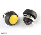 12mm PBS-33B 2 Pin Push Buton Sarı  ON OFF 1A 250V Mini Yuvarlak Su Geçirmez Anahtar Momentary Switch thumbnail 3