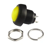 12mm PBS-33B 2 Pin Push Buton Sarı  ON OFF 1A 250V Mini Yuvarlak Su Geçirmez Anahtar Momentary Switch thumbnail 6