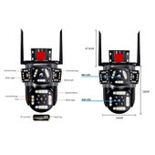 O-Kam 3412 Dual Lens WiFi Kamera Uzaktan İzleme Gece Görüş Sesli Görüşme - 2