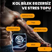UpWay Metal Gyro Ball El Bilek Egzersiz Topu Led Işıklı Kol Kuvvet Güç Topu Powerball - 4