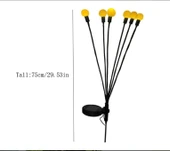 6 Led'li Güneş Enerjili Bahçe Çiti Aydınlatma Lamba (sarı) - 3