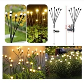 6 Led'li Güneş Enerjili Bahçe Çiti Aydınlatma Lamba (sarı) - 4