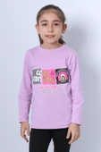 KIZ ÇOCUK UZUN KOLLU TSHİRT 4 MEVSİM BİSİKLET YAKA COOL EDİTİON BASKILI D45 thumbnail 2
